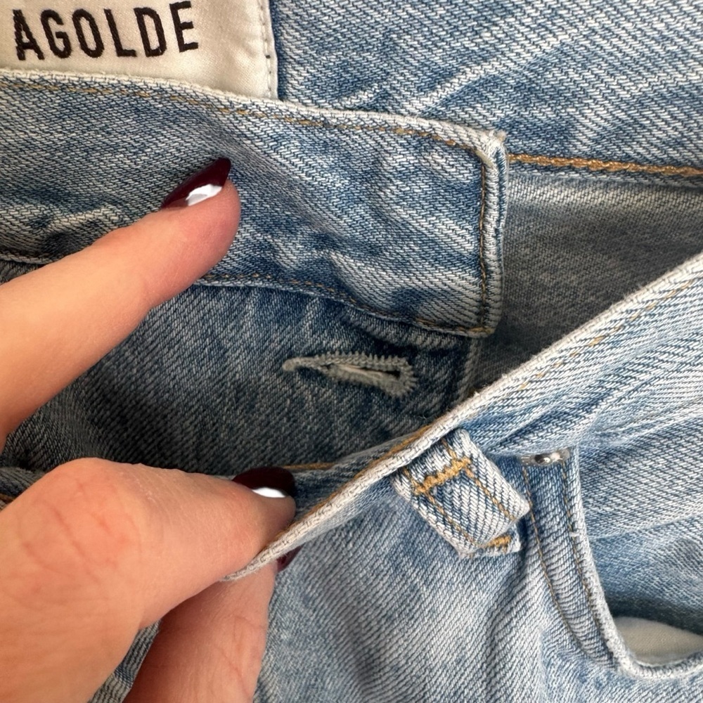 AGOLDE - Criss Cross Upsized Jeans Suburbia Light Wash Sz 23 - Picture 4 of 9